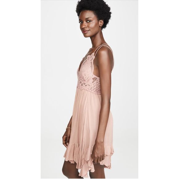 Free People Adella Slip Rose Size S - Picture 4 of 9